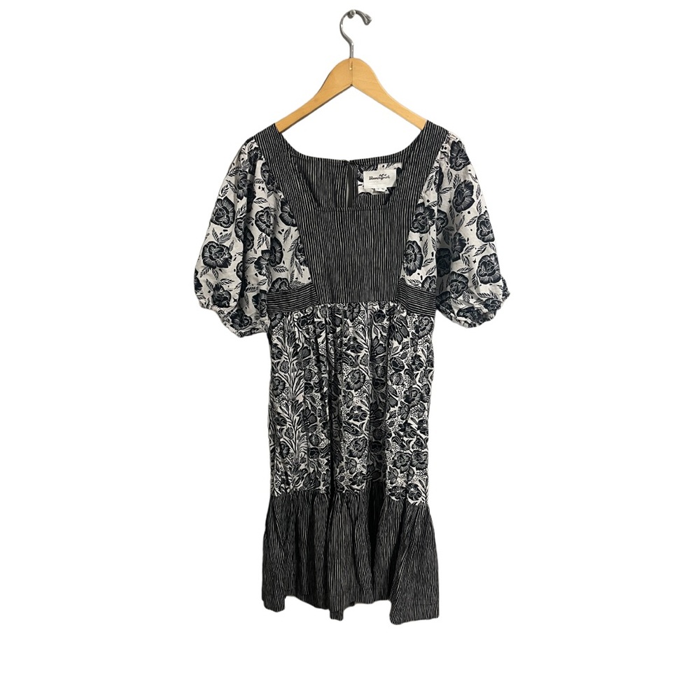 Anthropologie Blooming Print Adrienne Flounced Cotton Midi Dress - Picture 4 of 15